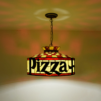 IZZA-Pantalla de lámpara colgante para restaurante, candelabro de cristal manchado de lujo, luces colgantes individuales Tiffany