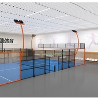 Venta al por mayor de pistas de pádel panorámicas con proceso de recubrimiento por pulverización electrostática OEM/ODM y postes portátiles para pickleball