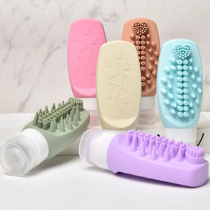 Botella recargable 2 en 1, botella vacía exprimible de viaje de silicona, envases cosméticos multifunción, botella de loción para champú - Product Image 2