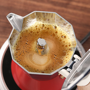 HIGHWIN Multicapacidad Aleación de aluminio Espresso Stovetop Moka Pot Diseño de bloqueo de color Classic Italian Espresso Maker - Product Image 4