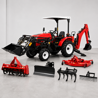 50-180 PS Leistungsstarker Mini-Traktor für Effiziente Landwirtschaft, Kleiner 4x4-Traktor mit Frontlader-Schaufel