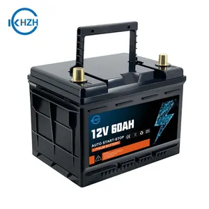 Bateria automática de 12 volts, bateria de carro de íon de lítio de 45ah 60ah, 12 v