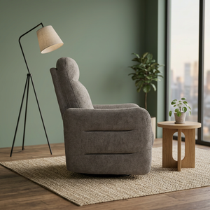 Modern Fabric Recliner Chair <b>Electric</b> Power One Seat Hotel Sofa <b>Bed</b> Contemporary Design Metal Frame High-Density Foam - Product Image 2