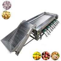 Commerciële sorteer- en sorteermachine voor aardappelen, uien, tomaten, lychees, kiwi's en appels; sorteermachine met rollen voor het sorteren van fruit op maat.