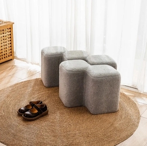 Taburete <span class=keywords><strong>para</strong></span> cambiar zapatos <span class=keywords><strong>de</strong></span> dormitorio, taburete pequeño <span class=keywords><strong>de</strong></span> piel <span class=keywords><strong>de</strong></span> cordero <span class=keywords><strong>para</strong></span> sala <span class=keywords><strong>de</strong></span> estar, taburete sencillo <span class=keywords><strong>para</strong></span> el hogar - Product Image 2
