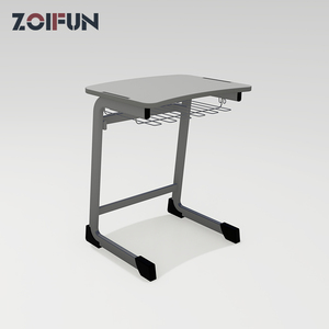 Muebles Escolares Modernos, Silla Individual de Plástico, Escritorio de Madera para Estudiantes con Porta Lápices - Product Image 3