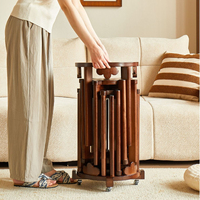 Tabourets de salle à manger en bois créatifs empilables, chaises de salon et tabourets de table basse pour ensemble de chaises de mobilier domestique