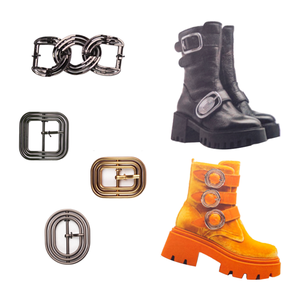 Ornements de chaussures en métal doré personnalisés boucle de chaîne pour les décorations de chaussures de chaussures de dame <span class=keywords><strong>NYE</strong></span> ACCESORIOS - Product Image 1