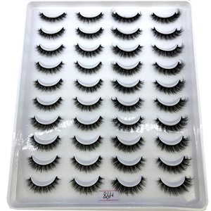 Faux <span class=keywords><strong>cils</strong></span> naturels longs en vison, lot de 20 paires, extension à la main, <span class=keywords><strong>volume</strong></span> <span class=keywords><strong>3d</strong></span>, maquillage, nouveau - Product Image 3
