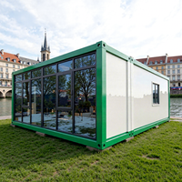 Maison conteneur préfabriquée mobile de 20 pieds pour camp pétrolier, bureau prêt à l'emploi, bureau portable, maison de luxe