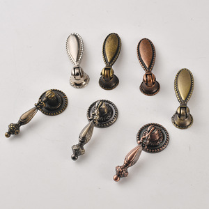 Antique Style Zinc Alloy Oval Furniture Handle <b>Drawer</b> Pull Durable Chinese Design - Product Image 3