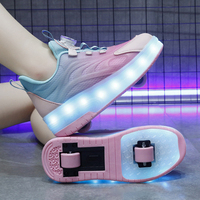 Nouveaux patins à roulettes unisexes pour enfants, à double roue, chaussures tendance, écologiques, confortables, avec doublure en coton amortissant