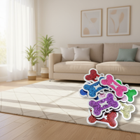 Targhette per cani in silicone a forma di osso piccolo, 10 colori brillanti, incisione personalizzata, nome dell'animale, in lega di zinco, motivo solido, semplici
