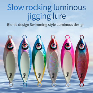 Señuelo de pesca tipo jig de lanzado largo con plomo, que brilla en la oscuridad, para pesca en el mar, con doble anzuelo, señuelo artificial para pesca en agua salada. - Product Image 3