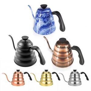 Cafetera de Goteo Manual de Acero Inoxidable SS304 con Boquilla de Cuello de Cisne en Forma de Nube, 1200ml, Estilo Cobre Antiguo, para Barista - Product Image 3