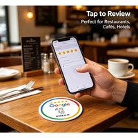 Carte NFC personnalisée étanche pour avis Google, impression offset 213, partage sur les réseaux sociaux, autocollant de menu, impression plastique durable