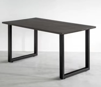 Pieds de table rectangulaires en métal robustes et modernes pour bricolage HFX ZT012 – Idéaux pour salle à manger, bureau, cuisine, hôtel, extérieur, atelier, bureau d'ordinateur