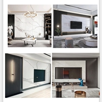 Lámina de PVC Impermeable y Antiarañazos con Recubrimiento UV, Panel de Pared de Imitación de Piedra de 4x8 pies, Ecológico, para Decoración de Baños