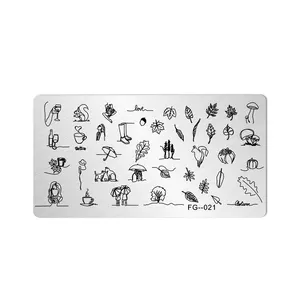 Nail Art Template For DIY Print Manicure Tool Salon Nail Stamping Stencils