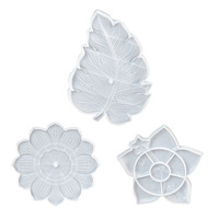 INTODIY Moules en silicone pour gouttières à bijoux, ornements, cadran d'horloge, feuilles de lotus, fleurs, en résine de gypse pour aromathérapie