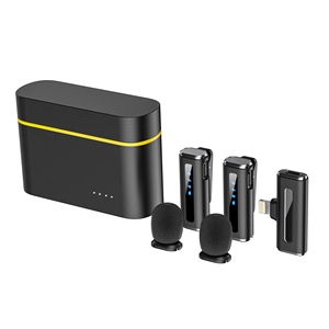 1Drag2 Micrófono inalámbrico de solapa Micrófono Lavalier Micrófono de cancelación de ruido Vlog video de voz - Product Image 3