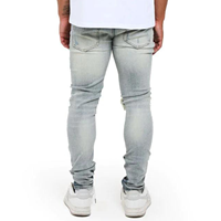 Fabricant de jeans sur mesure, streetwear, jeans skinny déchirés et patchés pour hommes