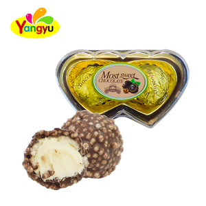 Nouveauté : Bonbons au chocolat en forme de boule croustillante à la <span class=keywords><strong>noisette</strong></span>, en boîte, en vrac, vente en gros - Product Image 1