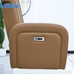 KISEN Luxury Modern <b>Brown</b> Whirlpool Pedicure <b>Chair</b> Spa Massage Foot Care <b>Chair</b> for Nail Salon Pedicure <b>Chairs</b> with Jet and LED - Product Image 4