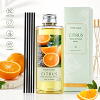 Recharge de diffuseur à bâtonnets d'agrumes de luxe ODM/OEM de haute qualité pour la décoration de la maison et des hôtels, parfum d'ambiance rafraîchissant
