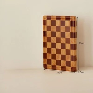 Tagliere in Legno a Doppia Faccia ad Alta Densità, Vendita all'Ingrosso, in Ebano, Sapele e Legno di Gomma, a Scacchiera per Cucina - Product Image 4