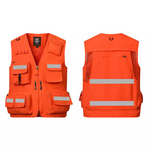 Gilet de travail réfléchissant à plusieurs poches, vêtements de sécurité pour travaux d'ingénierie, de construction et d'extérieur - Product Image 2
