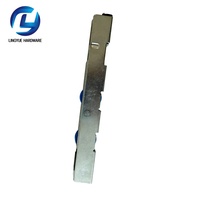 Roues en plastique Upvc Portes et fenêtres 16 larges Rouleau robuste Auto-réglable Double rainure Roue tête carrée