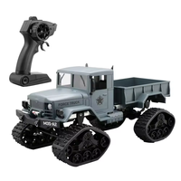 Voiture télécommandée 4x4 1/16 avec caméra 720P 0.3Mp Wifi Fpv, camion militaire tout-terrain, lumière LED, modèle de voiture à chenilles pour cadeau