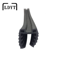 Profilés en U en caoutchouc EPDM noir pour balustrades, joints en caoutchouc pour tubes de rail en verre, capuchons de rail en vinyle