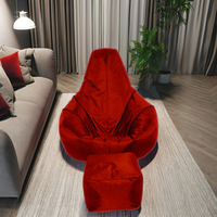 Housse de pouf moderne imperméable pour canapé de gaming et usage extérieur - Housse en tissu amovible