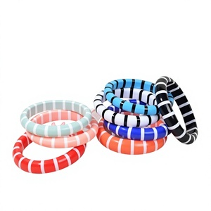 Nouveaux Bracelets Fantaisie en Résine Acrylique Faits Main, Design Marbré Marron et Blanc Tendance, Bijoux Unisexe à la Mode pour Femme - Product Image 2