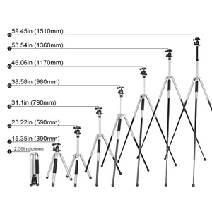 Trépied professionnel multifonction pour appareil photo, support de téléphone, mini trépied léger pour téléphone portable N2 rouge OBO - Product Image 1