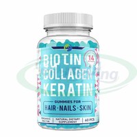 Gommes VitaSpring OEM à la kératine et à la biotine Compléments beauté Cheveux végétaliens Peau et ongles Gommes à la kératine Vitamine biotine Collagène
