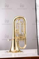 Euphonium Profesional Kuningan OEM Bb 4 Katup Vertikal Grosir Pabrik untuk Siswa, Kelas Pemula, Pertunjukan Band Sekolah