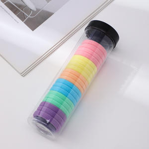 20支/瓶发带高弹性面料尼龙无缝马尾辫发带甜美女童罐头混色时尚发绳 - Product Image 3