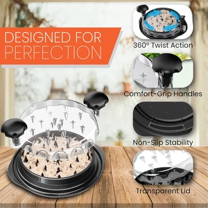 Nouvel Outil Amélioré pour Viande et Volaille, Déchiqueteur de Poulet, Gadgets de Cuisine, Outil Manuel Rond pour Déchiqueter la Viande de Poulet avec Couvercle Transparent - Product Image 3