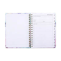 Agenda spirale A5 personnalisé imprimé, couverture rigide, motif floral, organisateur mensuel, carnet pour le bureau, cadeau, vente en gros