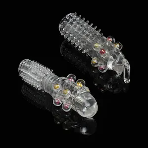 Estimulación del punto G para prolongar la eyaculación del pene, condón reutilizable, extensor <span class=keywords><strong>de</strong></span> pene, juguetes para hombres - Product Image 1