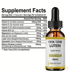 Gouttes oculaires liquides de lutéine en gros, soin des <span class=keywords><strong>yeux</strong></span>, suppléments à base de plantes de souci halal, supplément vitaminique, gouttes liquides de lutéine - Product Image 3
