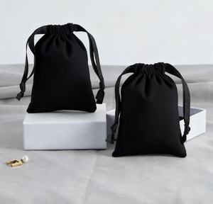 Sac à cordon en coton réutilisable petite pochette personnalisée sacs en toile naturelle pour emballage de cadeaux de fête logo en vrac en gros - Product Image 4