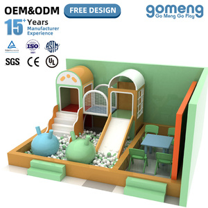 Équipement de terrain de jeu intérieur sur le thème <span class=keywords><strong>vert</strong></span>, prix d'usine personnalisé, aire de jeux souple pour enfants avec toboggan et <span class=keywords><strong>piscine</strong></span> à balles - Product Image 1