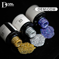 Fabricant Flash Diamond Disco Vernis Gel Soak Off Private Label 43 Couleurs Vernis à Ongles Gel Paillettes Réfléchissant Sans Hema