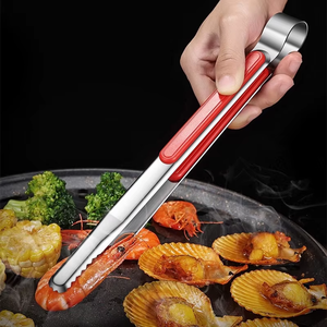 Colorful Korean BBQ <b>Tongs</b> - Long Stainless Steel <b>Serving</b> <b>Tongs</b> for Buffet & Salad - Product Image 5