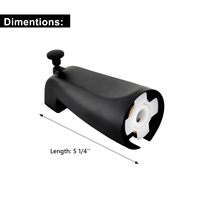 Robinet de baignoire noir mat avec déviateur escamotable, compatible avec tuyau en cuivre de 1/2 pouce, pour remplacement de robinet de baignoire, vente en gros, stock USA