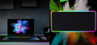 Tapis de clavier de jeu sans fil chauffant imprimé numérique RVB XL OEM éclairage LED rougeoyant mousse de caoutchouc grand tapis de jeu produit en stock